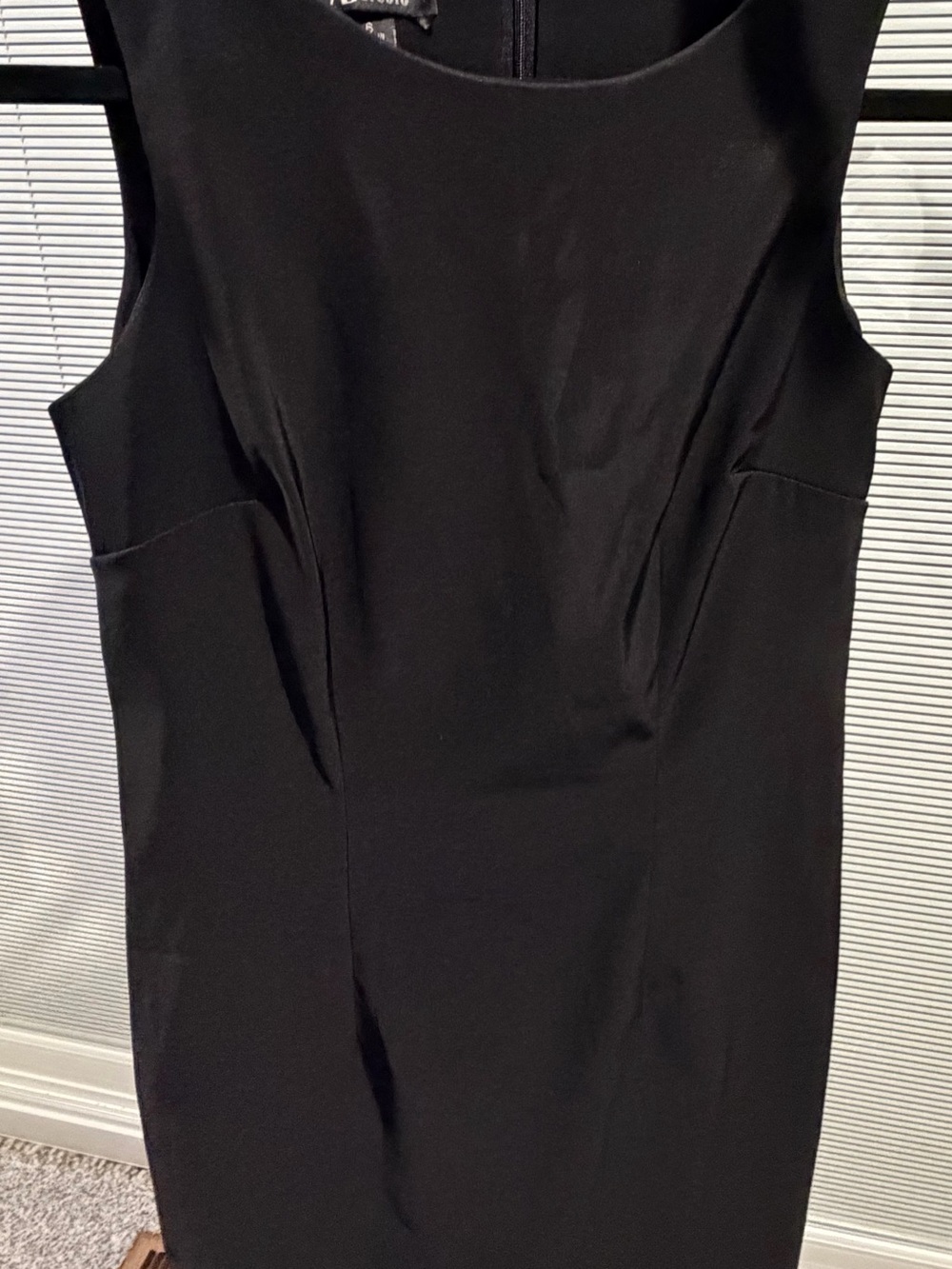 AB Studio Black Sleeveless Midi Sheath Dress